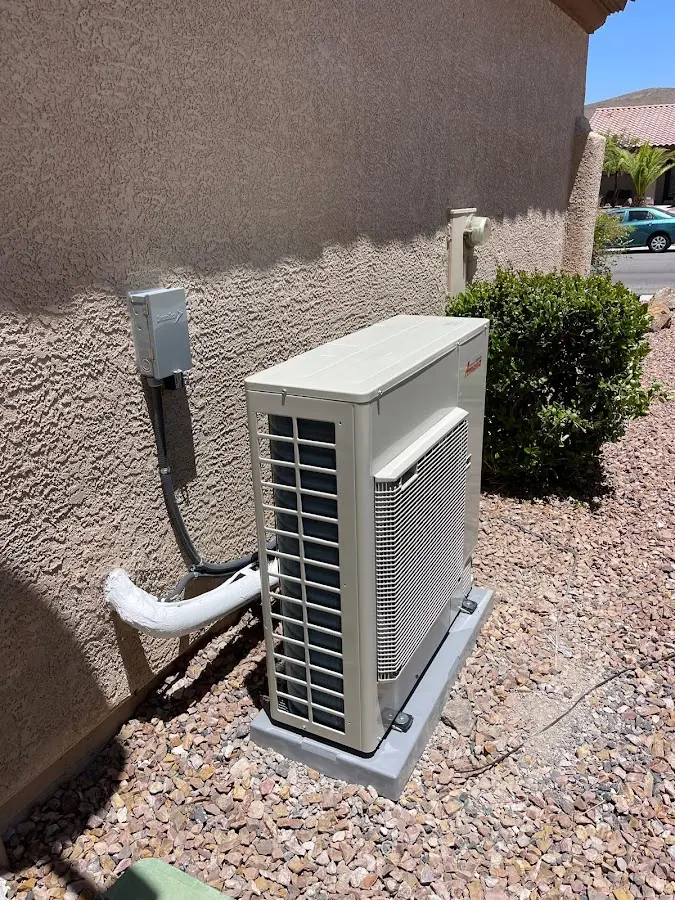 Residential air conditioning condenser unit in Delmar